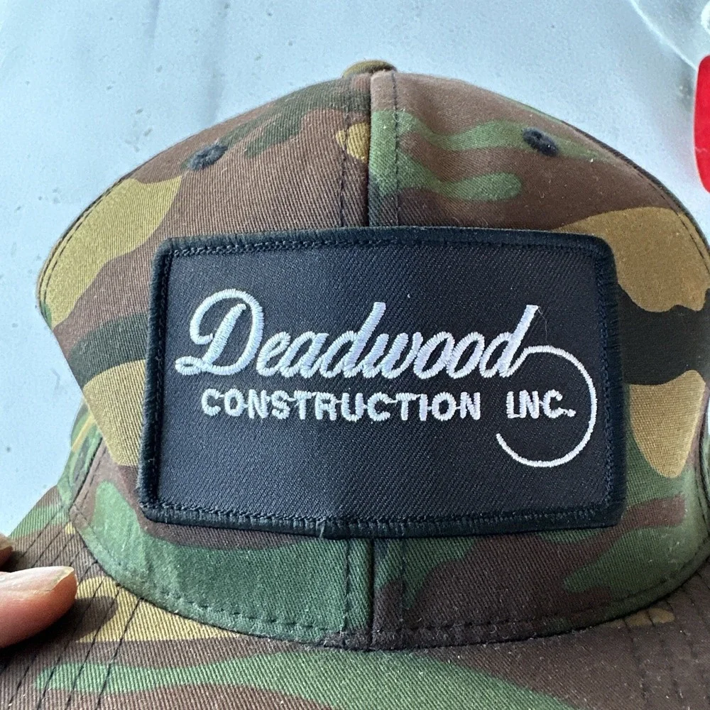 The Classics Green Camo Deadwood‎ Construction Trucker Snapback Hat